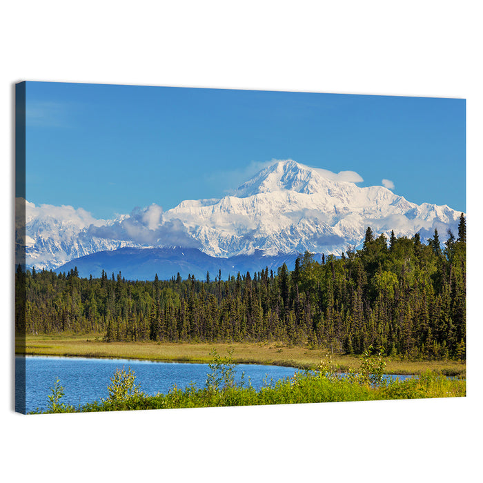Denali Peak Alaska Wall Art as a canvas print