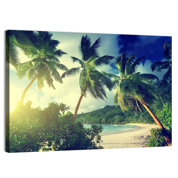Takamaka Beach Sunset Wall Art as a canvas print