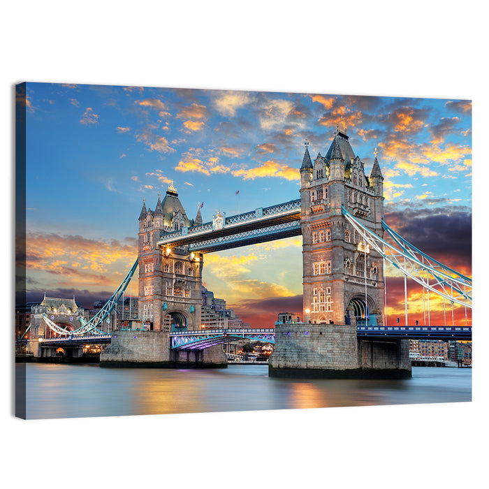 Tower Bridge at Sunset Wall Art as a canvas print