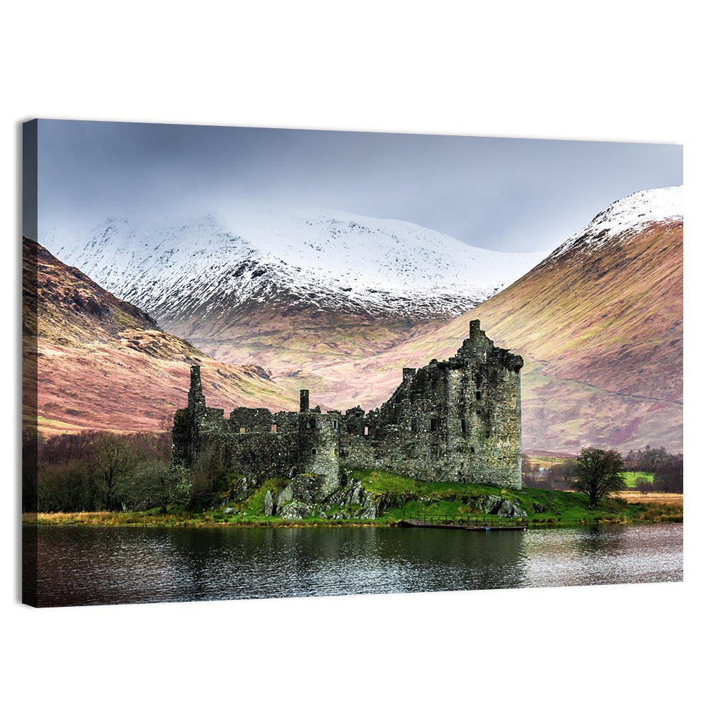 Kilchurn Castle in Winter, Loch Awe Wall Art