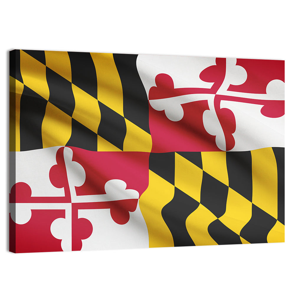 Maryland State Flag Wall Art, canvas print, landscape
