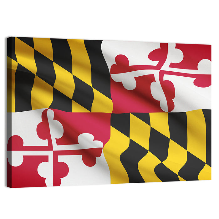 Maryland State Flag Wall Art as a canvas print