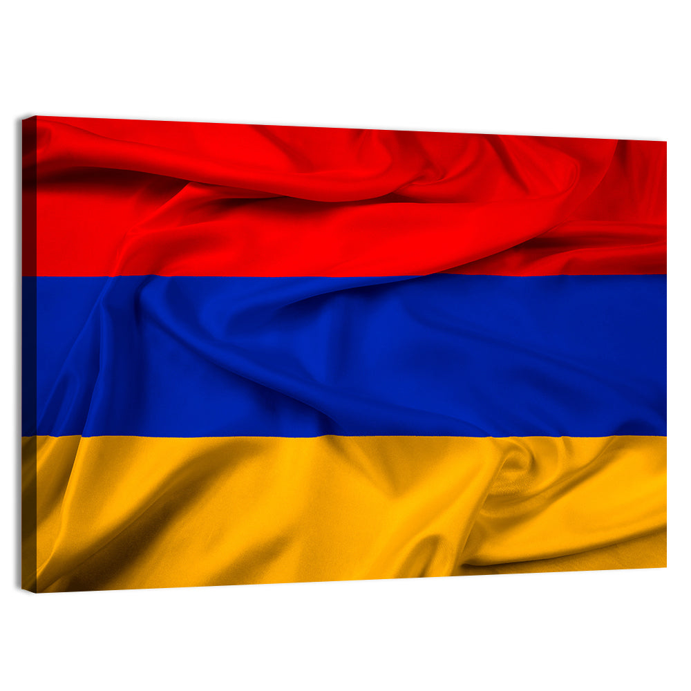 Waving Armenian Flag Wall Art, canvas print, landscape