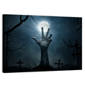 Rising Zombie Hand Under Moonlight Wall Art
