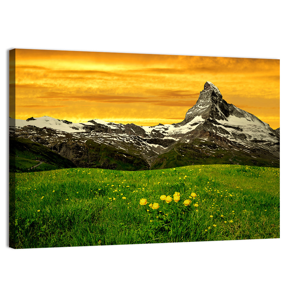 Golden Hour at the Matterhorn Wall Art