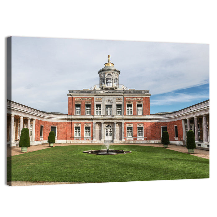 Marble Palace, Potsdam Garden View Wall Art as a canvas print