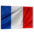 French Flag Tricolor with Folded Texture Wall Art
