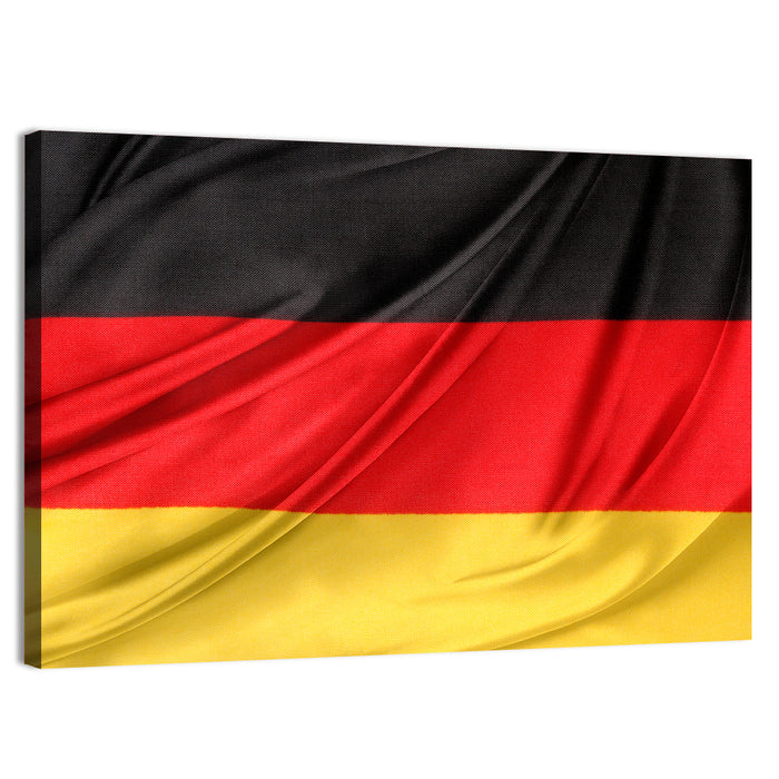Draped German Flag Wall Art as a canvas print