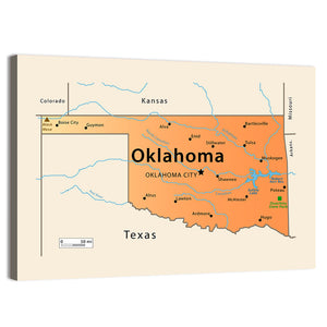 Oklahoma Map Wall Art