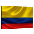 Colombian Flag with Rippling Texture Wall Art