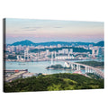 Haicang Suspension Bridge at Dusk Wall Art