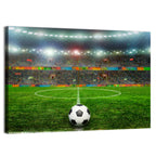 Soccer Ball Under Floodlights Wall Art