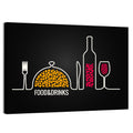 Minimalist Food and Drink Line Wall Art