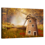 Autumn Windmill in Forest Clearing Wall Art