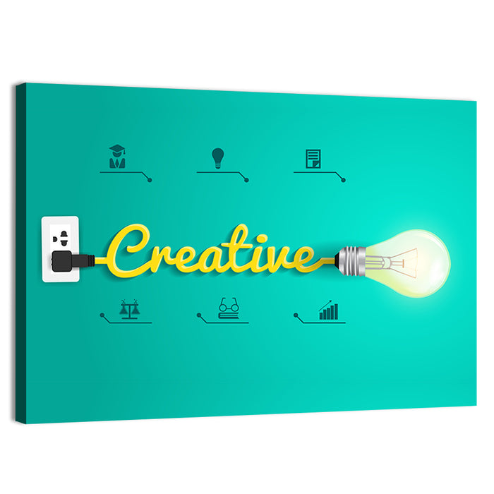 Creative Concept Typography Wall Art as a canvas print