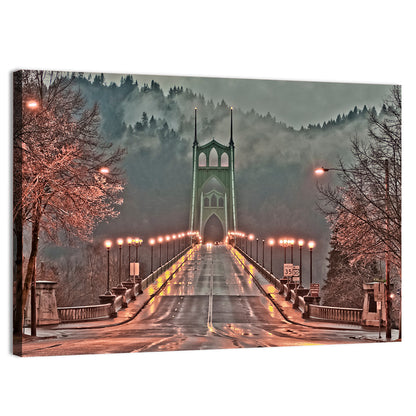 St. Johns Bridge In Portland Wall Art