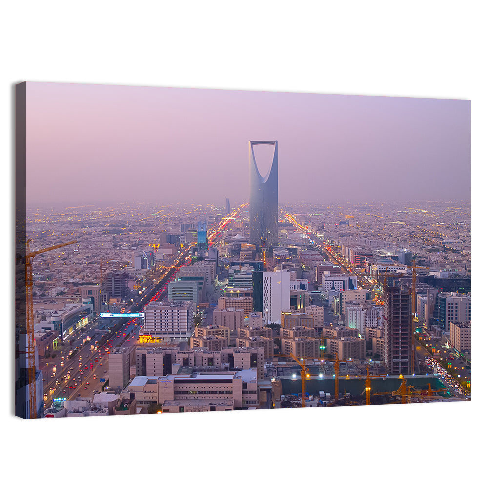 Kingdom Centre Riyadh at Dusk Wall Art