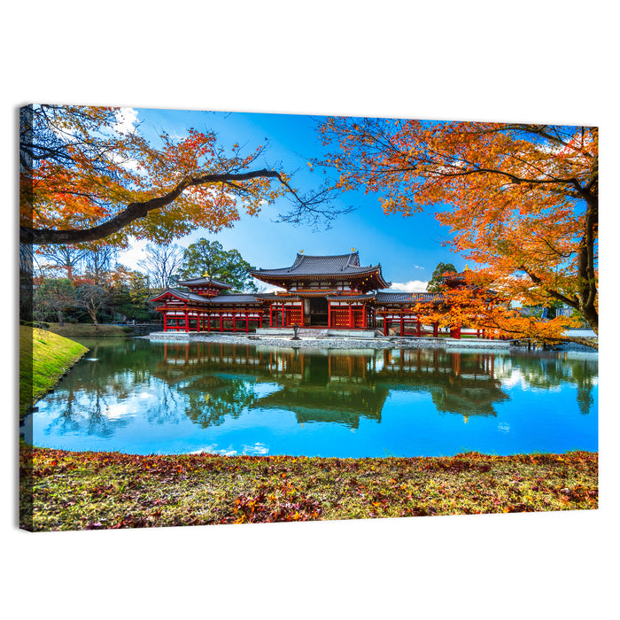 Byodo-in Temple Phoenix Hall Wall Art as a canvas print