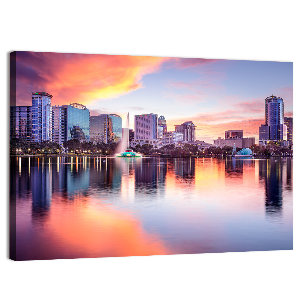 Orlando Downtown Skyline Wall Art, canvas print, landscape
