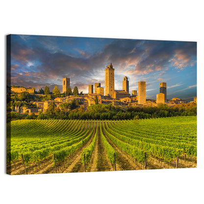 Vineyards Of San Gimignano Tuscany Wall Art