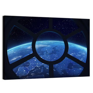 Earth From Space Station Wall Art