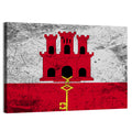 Gibraltar Flag with Castle and Key Wall Art