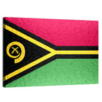 Vanuatu Flag with Boar Tusk Emblem Wall Art