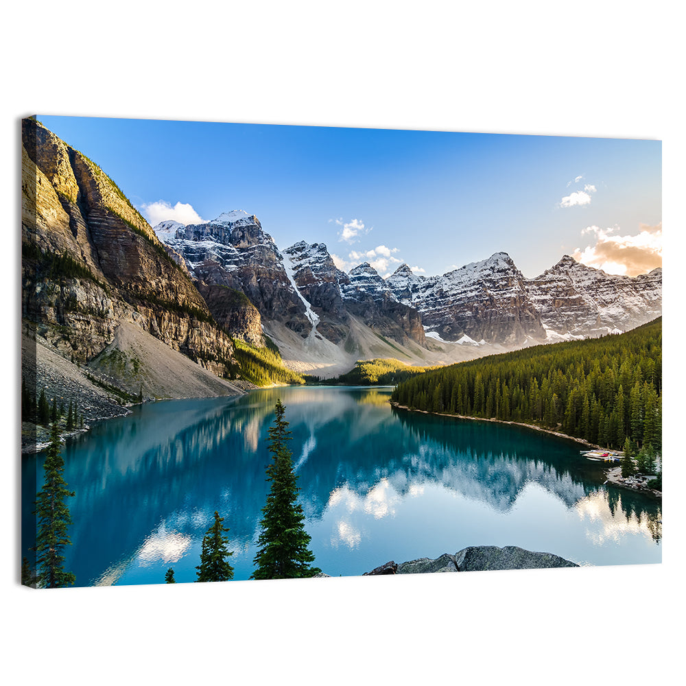 Moraine Lake Reflection, Lake Louise Wall Art, canvas print, landscape