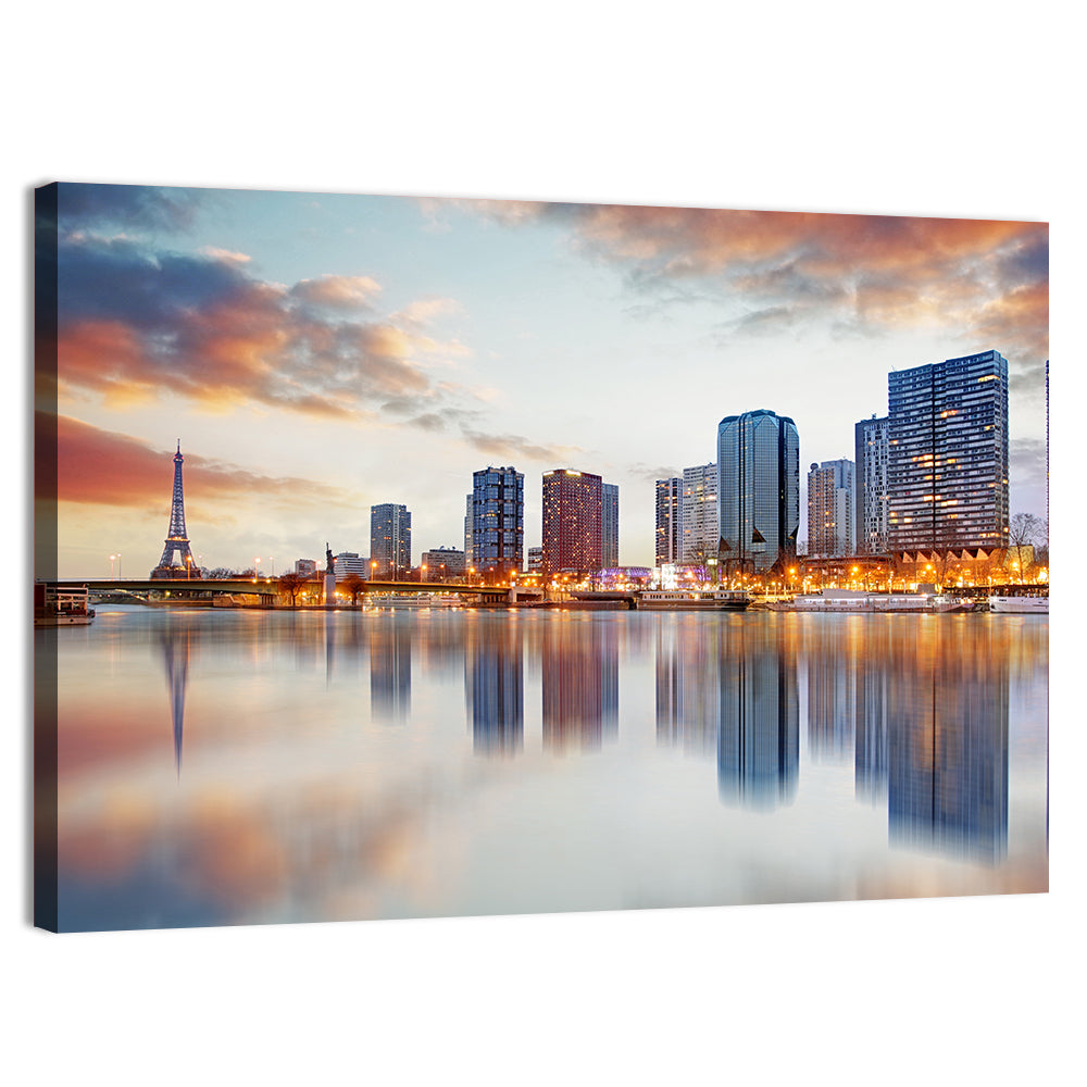 Paris Skyline with Eiffel Tower Wall Art