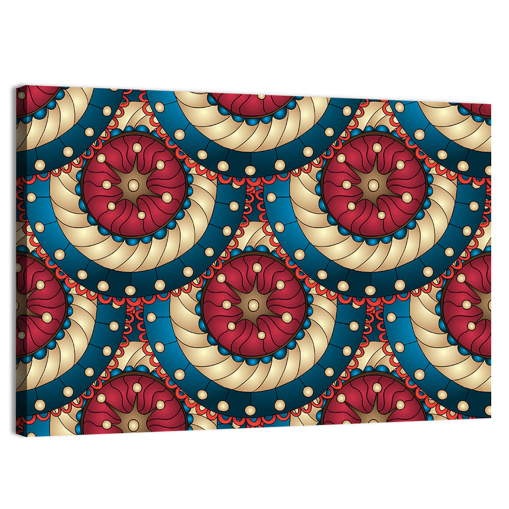 Tessellated Fish Scale Pattern Wall Art
