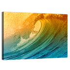 Golden Hour Barrel Wave Wall Art