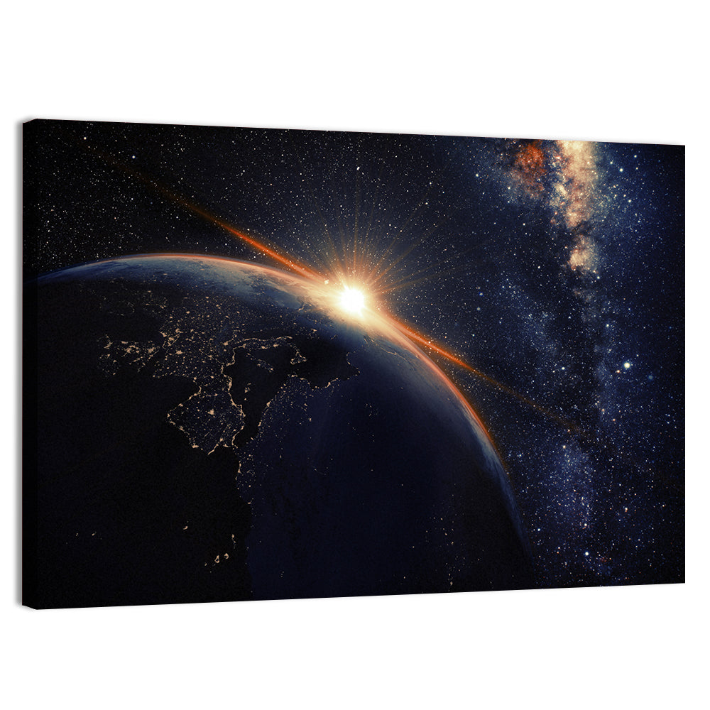 Sunrise Over Earth from Orbit Wall Art