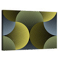 Olive and Yellow Petal Grid Wall Art