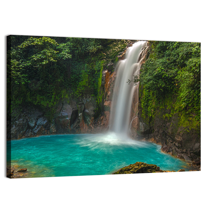 Rio Celeste Waterfall Wall Art as a canvas print