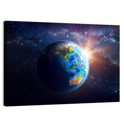 Asia & Australia From Space Wall Art