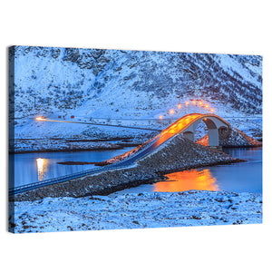 Bridge In Lofoten Islands Wall Art