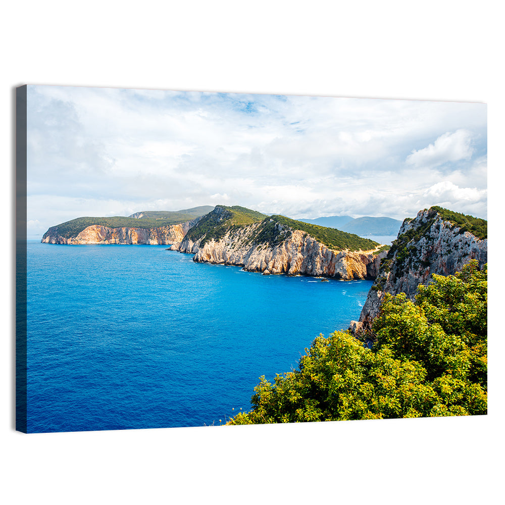 Lefkada Coastline, Greece Wall Art, canvas print, landscape