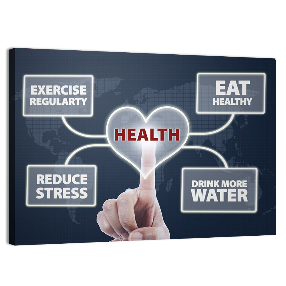 Healthy Heart Tips Infographic Wall Art