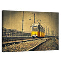 Yellow Tram No. 2 on Tracks Wall Art