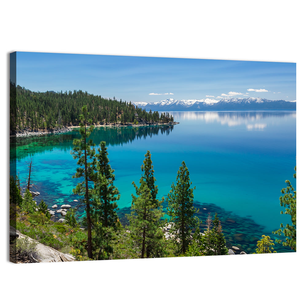 Lake Tahoe Reflection Wall Art, canvas print, landscape