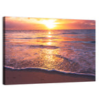 Golden Horizon Beach Sunset Wall Art