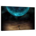 Blue Planet Desert Silhouette Wall Art