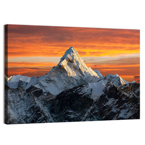 Evening View Of Ama Dablam Wall Art