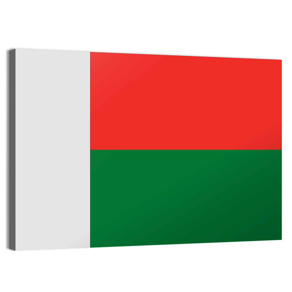 Madagascar Flag Wall Art, canvas print, landscape