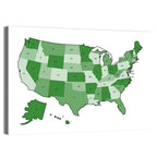 United States Political Map Wall Art