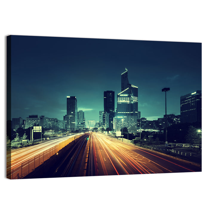 La Défense at Sunset, Paris Wall Art as a canvas print