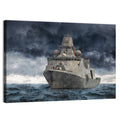 Frigate in Stormy Sea Wall Art