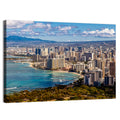 Honolulu Skyline Over Waikiki Beach Wall Art