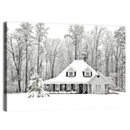 Frosty Winter House Landscape Wall Art
