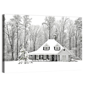 Frosty Cold Winter Scene Wall Art